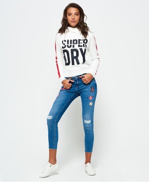 Superdry Cassie Skinny Női Farmer Kék | SUMDP7643